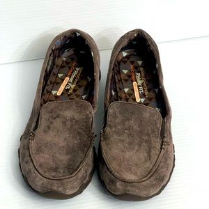 SKETCHERS | Brown Suede Relaxed Memory foam loafers women’s 11